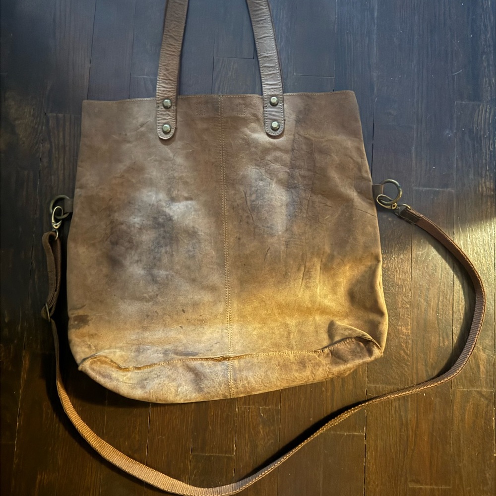 Brown tote bag